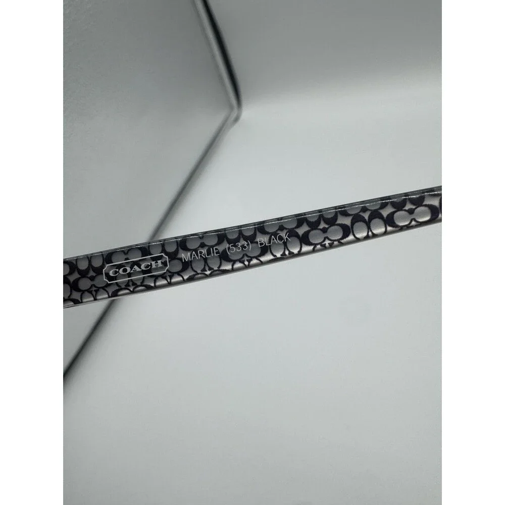 Coach Marlie 533 Black Eyeglasses Frames Women, Signature Pattern Logo 50-16-135